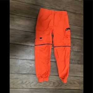 Sorella orange parachute pants Sz Large